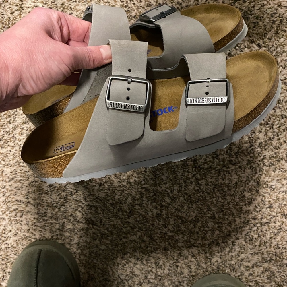 Birkenstock Light Gray Double Strap Sandals - Picture 4 of 6